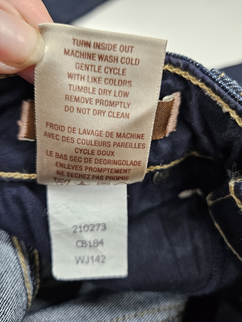 PAIGE Canyon Boot Size 27 womens  Dark Indigo Jeans with Golden Stitching - Picture 9 of 11